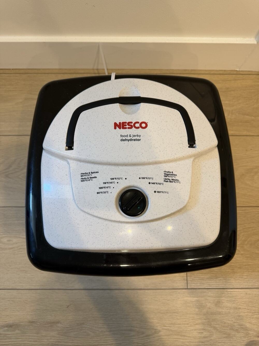 Nesco FD-80A Square Shaped Food Dehydrator, For Snacks, Fruit, Beef Jerky, White